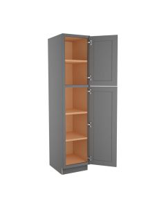 Grey Shaker Elite Utility Cabinet 18"W x 84"H Madison - RTA Cabinet Company