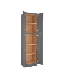 Grey Shaker Elite Utility Cabinet 24"W x 90"H Madison - RTA Cabinet Company