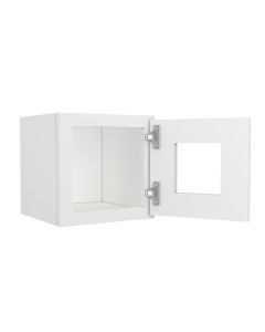 Key Largo White Wall Open Frame Glass Door Cabinet  12"W x 12"H Madison - RTA Cabinet Company