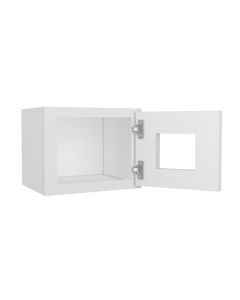 Key Largo White Wall Open Frame Glass Door Cabinet  15"W x 12"H Madison - RTA Cabinet Company