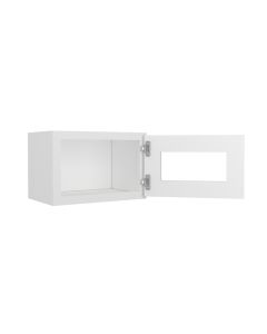 Key Largo White Wall Open Frame Glass Door Cabinet  18"W x 12"H Madison - RTA Cabinet Company