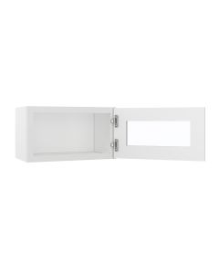 Key Largo White Wall Open Frame Glass Door Cabinet  21"W x 12"H Madison - RTA Cabinet Company