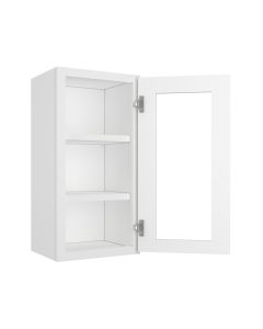 Key Largo White Wall Open Frame Glass Door Cabinet 15"W x 30"H Madison - RTA Cabinet Company