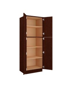 Espresso Shaker Utility Cabinet 30"W x 84"H Madison - RTA Cabinet Company