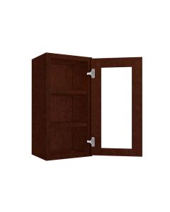 Wall Glass Door Cabinet with Finished Interior 15" x 30" Madison - RTA Cabinet Company