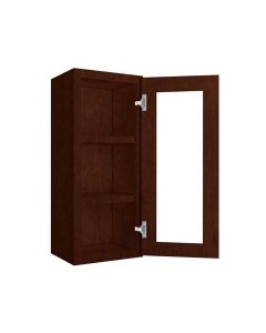 Wall Glass Door Cabinet with Finished Interior 15" x 36" Madison - RTA Cabinet Company