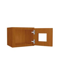 Wall Glass Door Cabinet with Finished Interior 15" x 12" Madison - RTA Cabinet Company