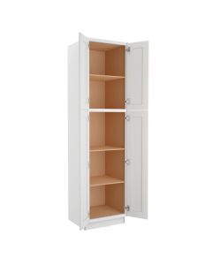 Shaker White Elite Utility Cabinet 24"W x 96"H Madison - RTA Cabinet Company