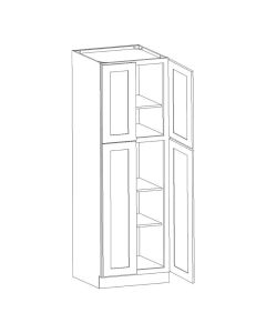 Key Largo White Utility Cabinet 24"W x 84"H Madison - RTA Cabinet Company