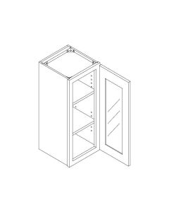 York Saddle Wall Open Frame Glass Door Cabinet  15"W x 30"H Madison - RTA Cabinet Company