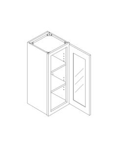 York Saddle Wall Open Frame Glass Door Cabinet  15"W x 36"H Madison - RTA Cabinet Company