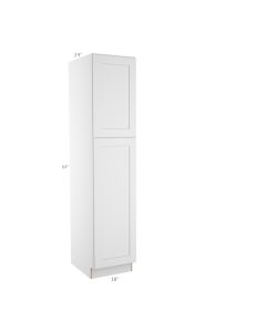 Colorado Shaker White Utility Cabinet 18"W x 84"H Madison - RTA Cabinet Company