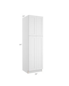 Colorado Shaker White Utility Cabinet 24"W x 84"H Madison - RTA Cabinet Company