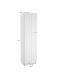 Colorado Shaker White Utility Cabinet 24"W x 90"H Madison - RTA Cabinet Company