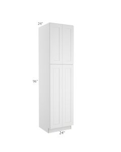 Colorado Shaker White Utility Cabinet 24"W x 96"H Madison - RTA Cabinet Company